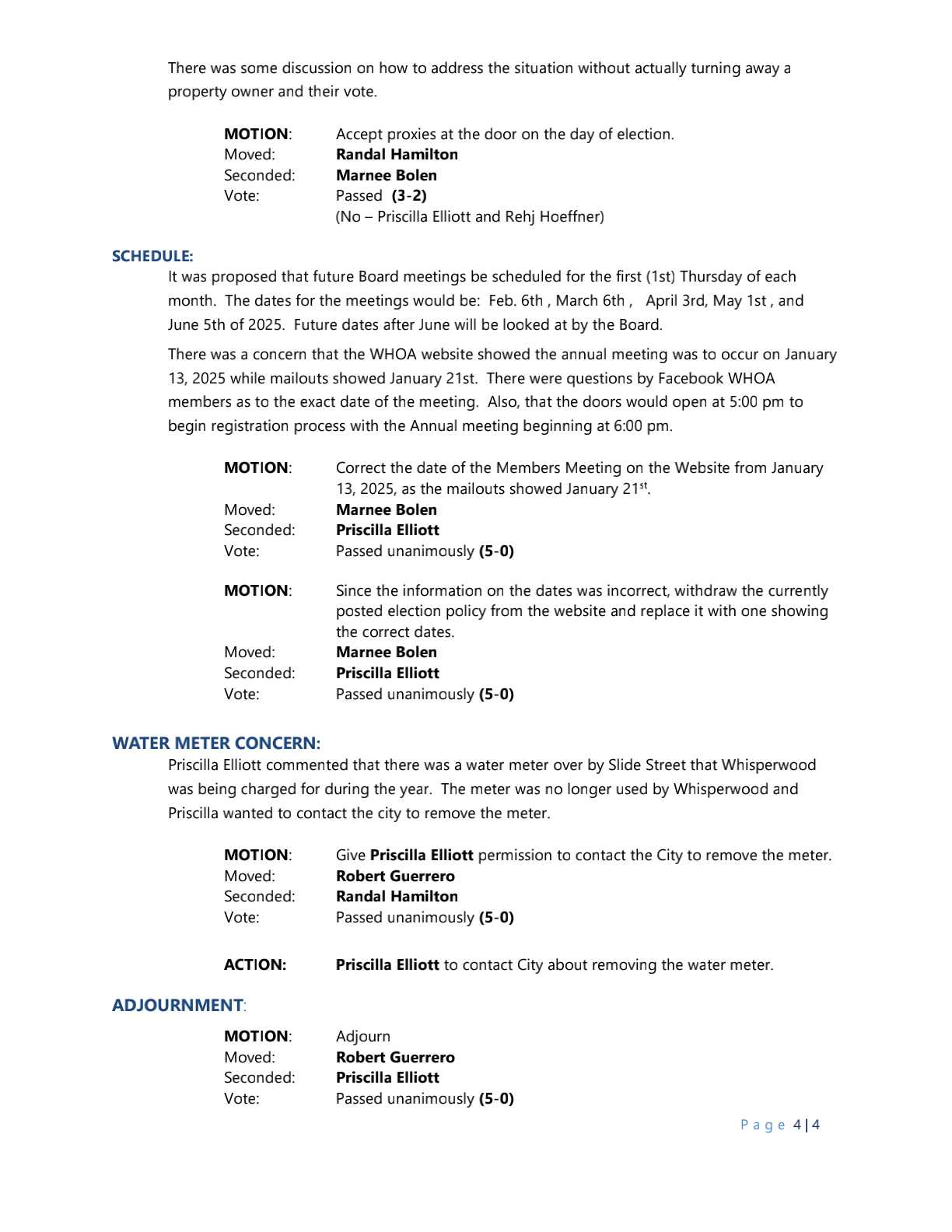 Minutes Page 4